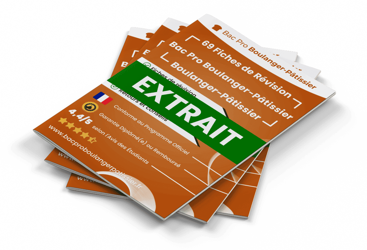 15 Fiches Révision gratuites Bac Pro Boulanger Pâtissier
